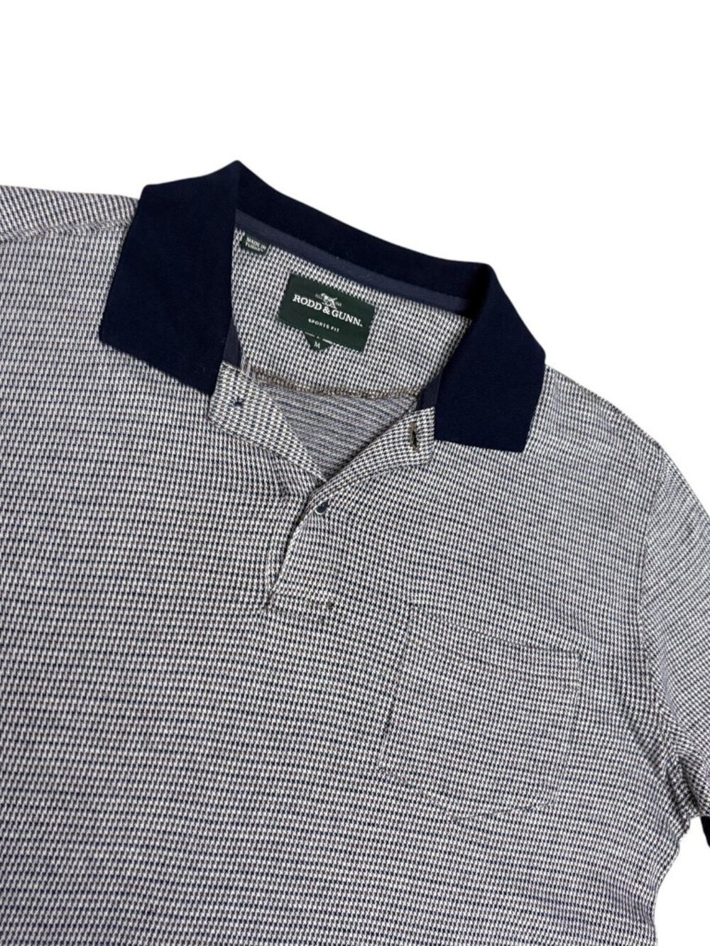 RODD & GUNN Polo Shirt Knit Business Casual Blue Summer Tee Mens Medium